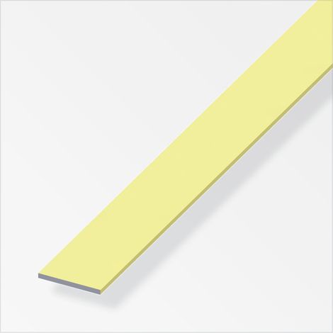 alfer Flachstange Aluminium 1 m x 20 × 2 mm messing
