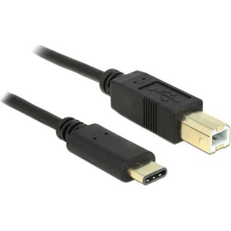 Delock Câble USB USB 2.0 USB-B mâle, USB-C® mâle 2.00 m noir 83330 (1/2)