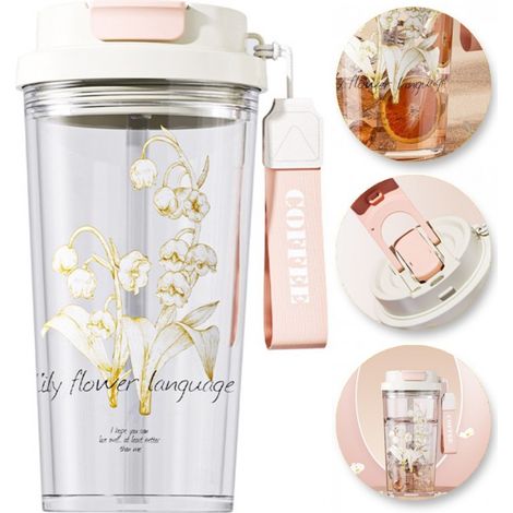 Taza ECARLA con asa y boquilla 550ml Lirio de los valles transparente BD29 (1/5)