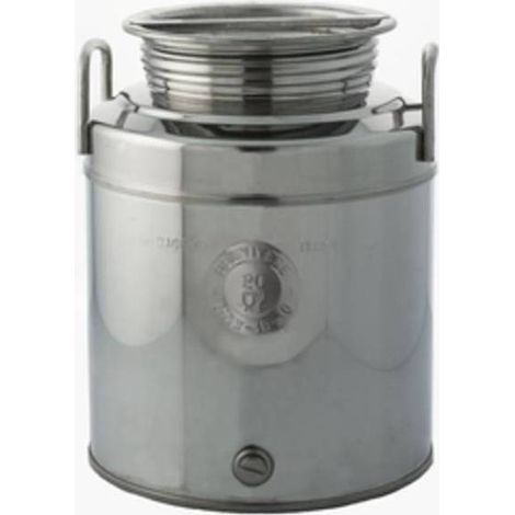 FUSTO OLIO ACCIAIO INOX AISI 304 20 L AGGRAFFATO