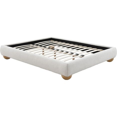 Rete deco con giroletto 140 x 190 cm Tessuto bouclette Bianco - ELENAE di YSMÉE (1/4)