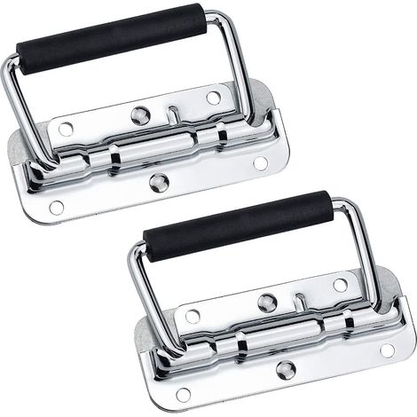 Edelstahl-Klappgriffe 100 x 45 mm, silber.