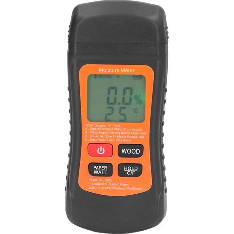 Digital Wood Moisture Detector, Intelligent Temperature and Humidity Meter, Pine Pin Type Instrument for Woodworkers (1/5)