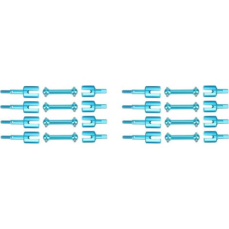 8X Ensemble de Joint de Coupe D'Os de Chien d'arbre D'EntraîNement en MéTal pour TT01 TT-01 TT01D TT01E TT02 TT-02 1/10 Pièces de Mise à Niveau de Voiture RC (1/2)