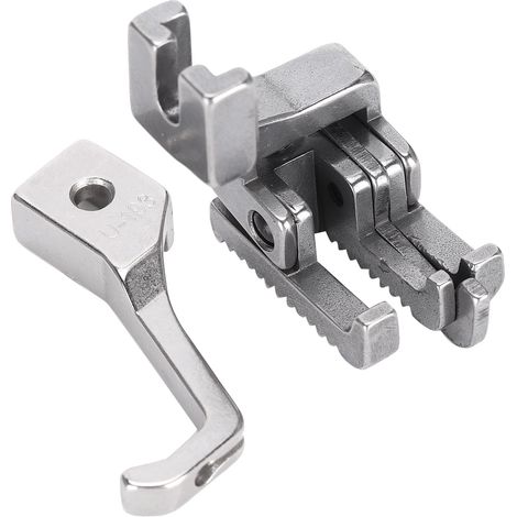 Lot de 2 pieds-de-biche à double entraînement pour machine à coudre industrielle, réglables en hauteur et en profondeur, avec lame 3/16 (1/5)