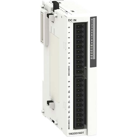 Schneider TM2DDI16DT Módulo de Expansión, Discreto 16 Entradas 0.007A 24 VDC Modicon Serie M238 (1/2)