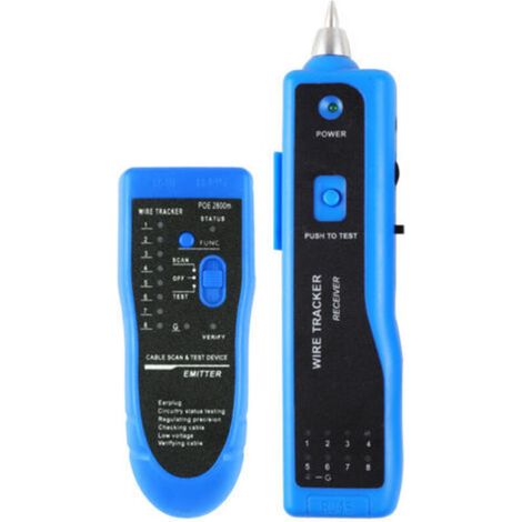 Testeur de câble RJ45 RJ11 Tracker de ligne Trouveur de ligne Multifonction Wire Tracker Réseau Ethernet LAN Cat5 Cat6 avec écouteur pour le collage de câbles, le collage de maintenance réseau