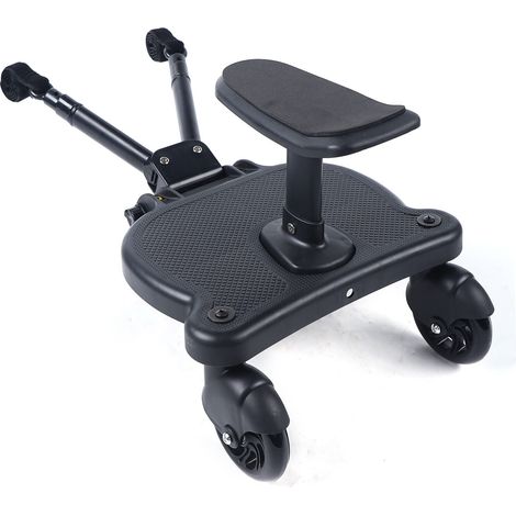 Kinder Trittbrett Buggy Board Kiddyboard Mit Sitz Rollwagen Kinderwagen bis 25KG (1/5)