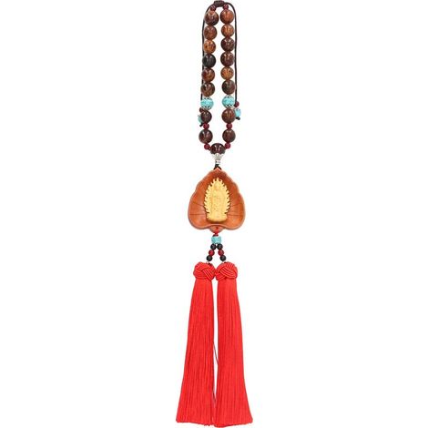Guanyin-Buddha-Aufkleber, Doppelte Eicheln, Glücksbuchsbaum, zieht Reichtum an, reinigt den Geist, Stehender Hängender Schmuck (1/5)