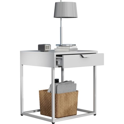 Mesa de noche de metal Flokas S 50x43x41 - VCM
