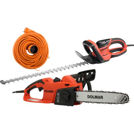 PACK - DOLMAR Taille-Haie Électrique 670W 65 cm HT6510 + Tronçonneuse Électrique 1800W 35 cm ES39TLC + Rallonge 40m