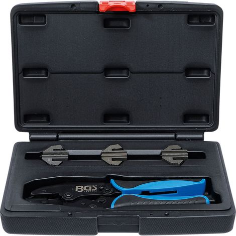 BGS Kit de engarzadoras con 3 pares de mordazas para conectores solares MC3 / MC4 / Tyco - 70003 (1/5)