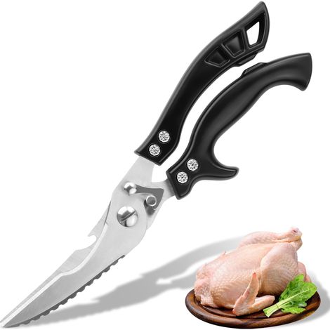 Ciseaux Cuisine Poulet Ciseaux à Volaille Professionnel pour Volaille Poisson Viande, Ustensile Cuisine (1/5)