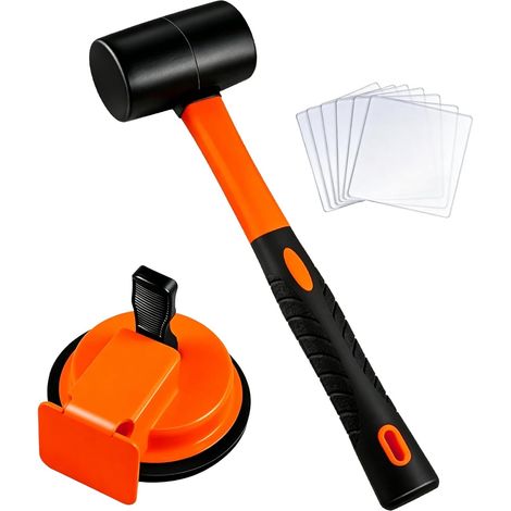 Kit de réparation des joints de sol, kit en alliage d'aluminium avec ventouse et maillet en caoutchouc, kit de réparation de joints de sol avec pastilles adhésives (1/5)