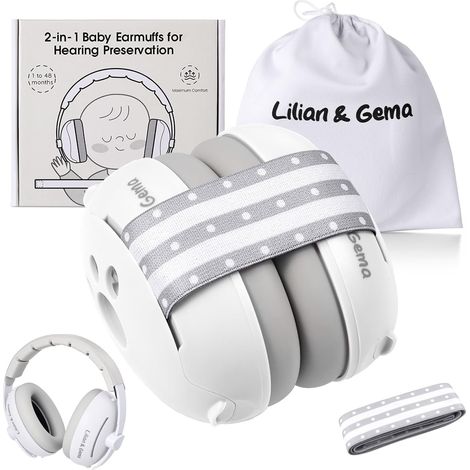 2 en 1 Casques Bébé Antibruit,Protecteurs auditifs pour bébés (1/5)