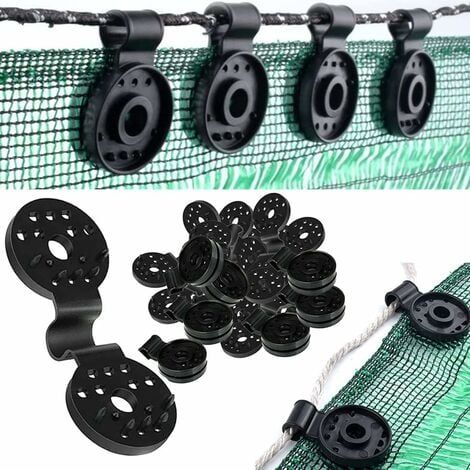 100pcs Clip de Fixation Robuste Pratique Pour Brise Vue Tissu Pare-soleil en Serre (1/5)