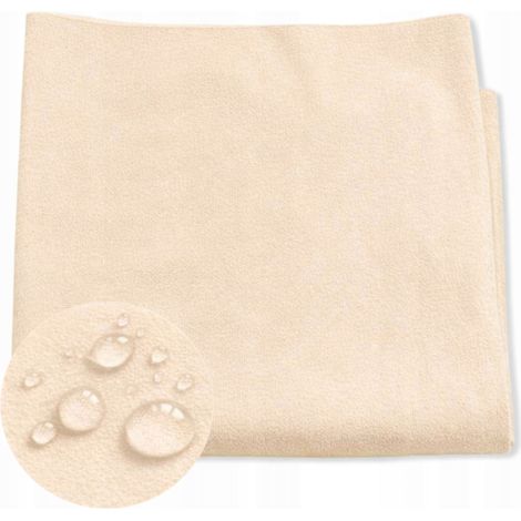 Wasserdichte Matte 120x60 cm, wasserdichte Frottee-Unterlage für ein Kinderbett, beige (1/5)