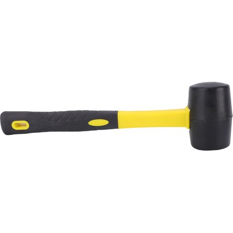 Maillet en caoutchouc, marteau en caoutchouc durable pour le camping, le revêtement de sol, les piquets de tente, le travail du bois, travaux de frappe douce sans abîmer les surfaces, poignée ergonomi (1/5)