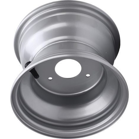 18X9.50-8 Jante De Roue pour 8 Pouces Moyeu De Remplacement pour Go Karts et Voiturettes De Argent En Alliage D'aluminium (Trois trous (espacement des trous: (1/5)