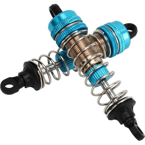 Satz mit 2 hydraulischen Stoßdämpfern aus Aluminiumlegierung (76 mm) für RC-Cars SCY 16101, 16102, 16103 und 16201 (Maßstab 1:16), Farbe: blau. (1/4)
