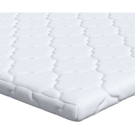 Housse de matelas en fibre de coco blanche, 70 x 200 cm, tissu jacquard. (1/5)
