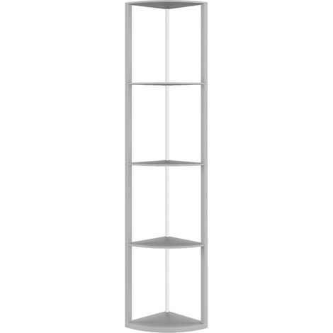 Lampada da terra LED con scaffale, dimmerabile a 5 livelli, RGB, telecomando, grigia (1/5)