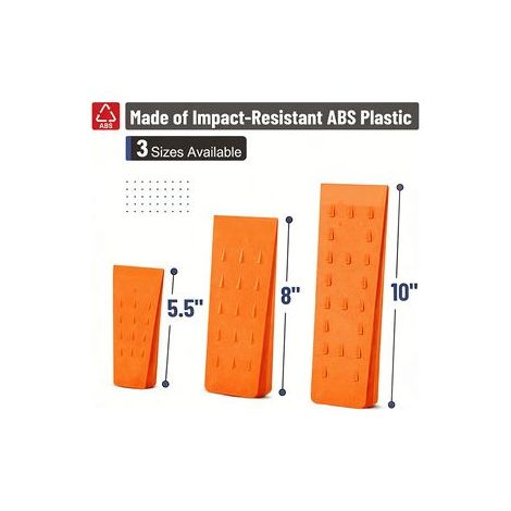 Lot de 3 cales de fendage pour tronçonneuse – Tailles 5,5/8/10 pouces – Accessoire d’abattage pour bûcheronnage et élagage forestier (1/5)