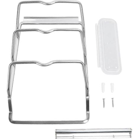 Hängender Topfdeckelhalter aus Aluminiumlegierung, 3-stöckig, für Schränke und Teller