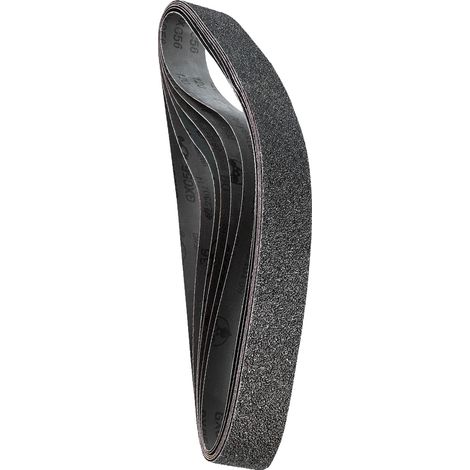 Mophorn Set di Nastri Abrasivi 50 x 1066 mm, Grane 36, 40, 60, 80, 100, 120, 6 Pezzi in Carburo di Silicio per Levigatrice a Nastro, Ideali per Lavorazione dei Metalli