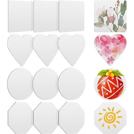 Aimants pour Réfrigérateur Dos Magnétique, Formes Variées pour Décoration et Organisation Lot de 16 en Résine Synthétique Blanche Lors D'événements ou Entreprises (1/5)