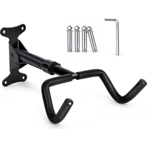 VOUNOT® Soporte Bicicleta Pared Plegable y Acolchado Espuma EVA Carga 30 kg Colgador Bici Pared Metal Portabicicletas Horizontal Brazo Ajustable Garaje Casa (1/5)