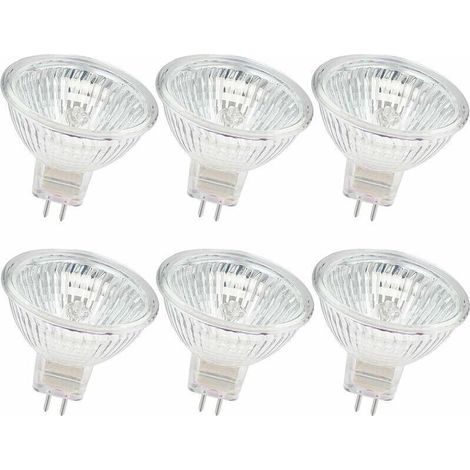 GABRIELLE 6er-Pack MR16 12V 50W GU5.3 Zweipol-Halogenlampen, dimmbar, warmweiß 2800K (1/5)