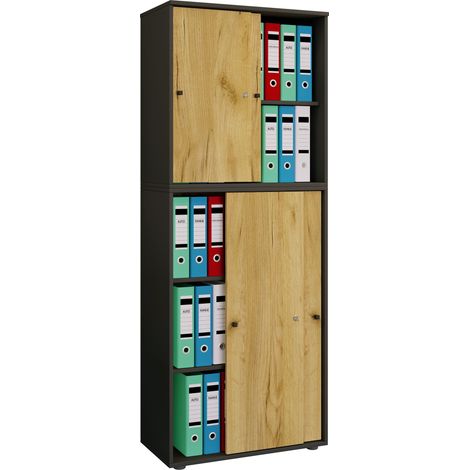 Porte scorrevoli del gabinetto dell'ufficio Lona 5 scomparti 70x184x37 - VCM