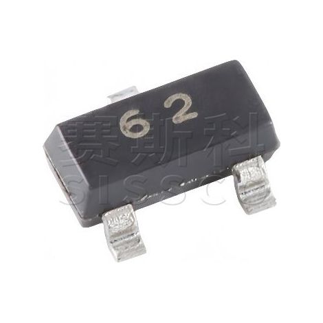 Original Changdian DTC123YCA Quarzchip, Siebdruck 62, SOT-23, 50V 0,1A Digitaltransistor, elektronisches Bauteil, Chip, elektronische Komponente, 5 Stück pro Packung.