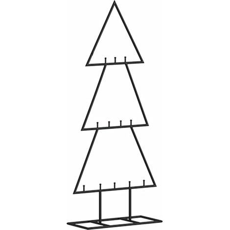Arbre de Noël Sapin de Noël en métal pour décoration noir 60 cm (1/5)