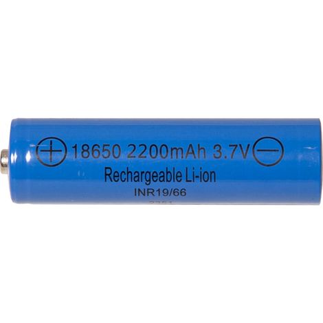 Ersatzakku für Solarartikel, Type 18650, 3,7 Volt, 2200 mAh (1/3)