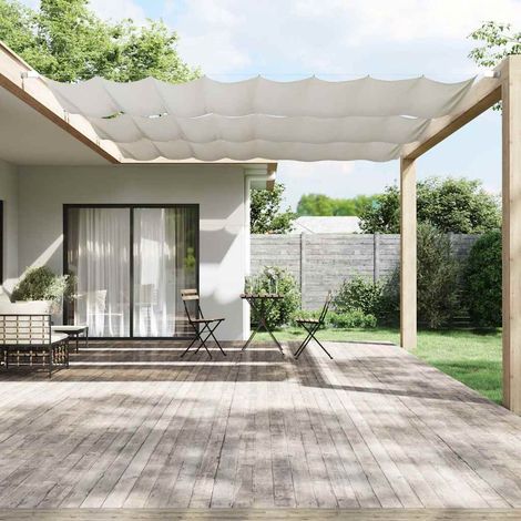 Auvent vertical-Store vertical Blanc 140x420 cm Tissu oxford (1/5)