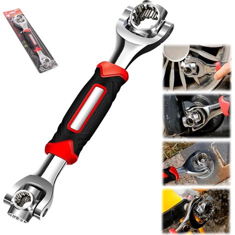 Clé à douille universelle, clé 52 en 1 avec cliquet rotatif à 360 degrés pour la réparation de la maison et de la voiture (1/5)