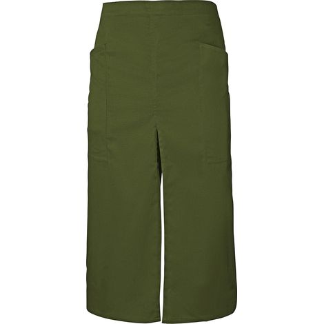 Velilla Grembiule lungo con apertura e tasche unisex adulto, verde cacciatore, Taglia unica (1/2)