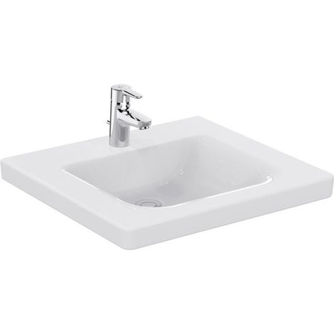 Lavabo CONNECT FREEDOM accesible en silla de ruedas, sin rebosadero 800 x 555 x 165 mm blanco IDEAL STANDARD