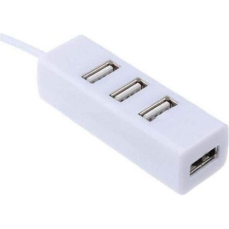 USB Hub USB 2.0 4 en 1 multiport Hub de Charge Connexion Carte Adaptateur Lecteur Hub USB 1pc Blanc-