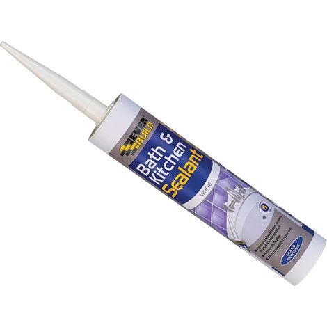 Everbuild BATH Bath & Kitchen Sealant White 290ml EVBBATHWH