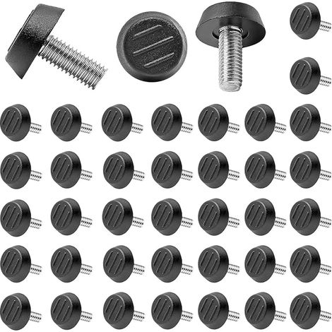 Lot de 40 pieds réglables avec filetage M8 pour chaise, table et meubles, patins de nivellement glissants (1/5)