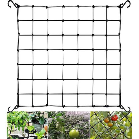 maille Lastique 90 90 Cm Support De Plante Treillis Roulant Pour Planter Des Tentes, Treillis Roulant De Salle De Plantation Hydroponique Et Tre (1/5)