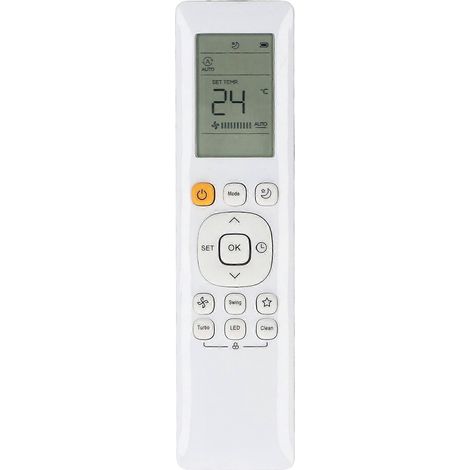 Télécommande de climatiseur avec poignée ergonomique et interrupteur pratique. Facile à utiliser. Télécommande de remplacement pour climatiseur RG10B(D)/BGEF. (1/5)