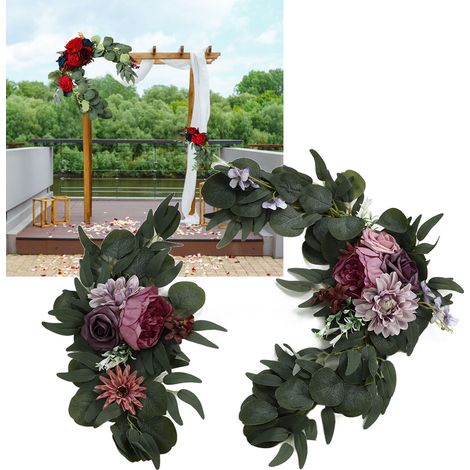 Guirlande florale artificielle retombante pour mariages, accueil des invités, décoration de cérémonies en extérieur, arches florales et décorations florales artificielles 18046-SZ (1/5)