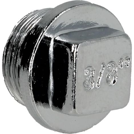 Bouchon FM 3/8'' carré laiton chromé
