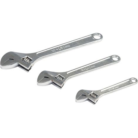 Silverline Set di chiavi regolabili 3 p.zi (150, 200 e 250 mm) (WR03) (1/5)