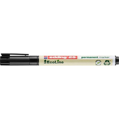 Edding 25 EcoLine 4-25001 Marqueur permanent noir résiste à l'eau: oui (1/2)