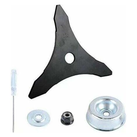 Lame de débroussailleuse 3 dents 12 pouces – Compatible Stihl et Echo – Coupe précise pour mauvaises herbes et bordures – Kit d'entretien inclus